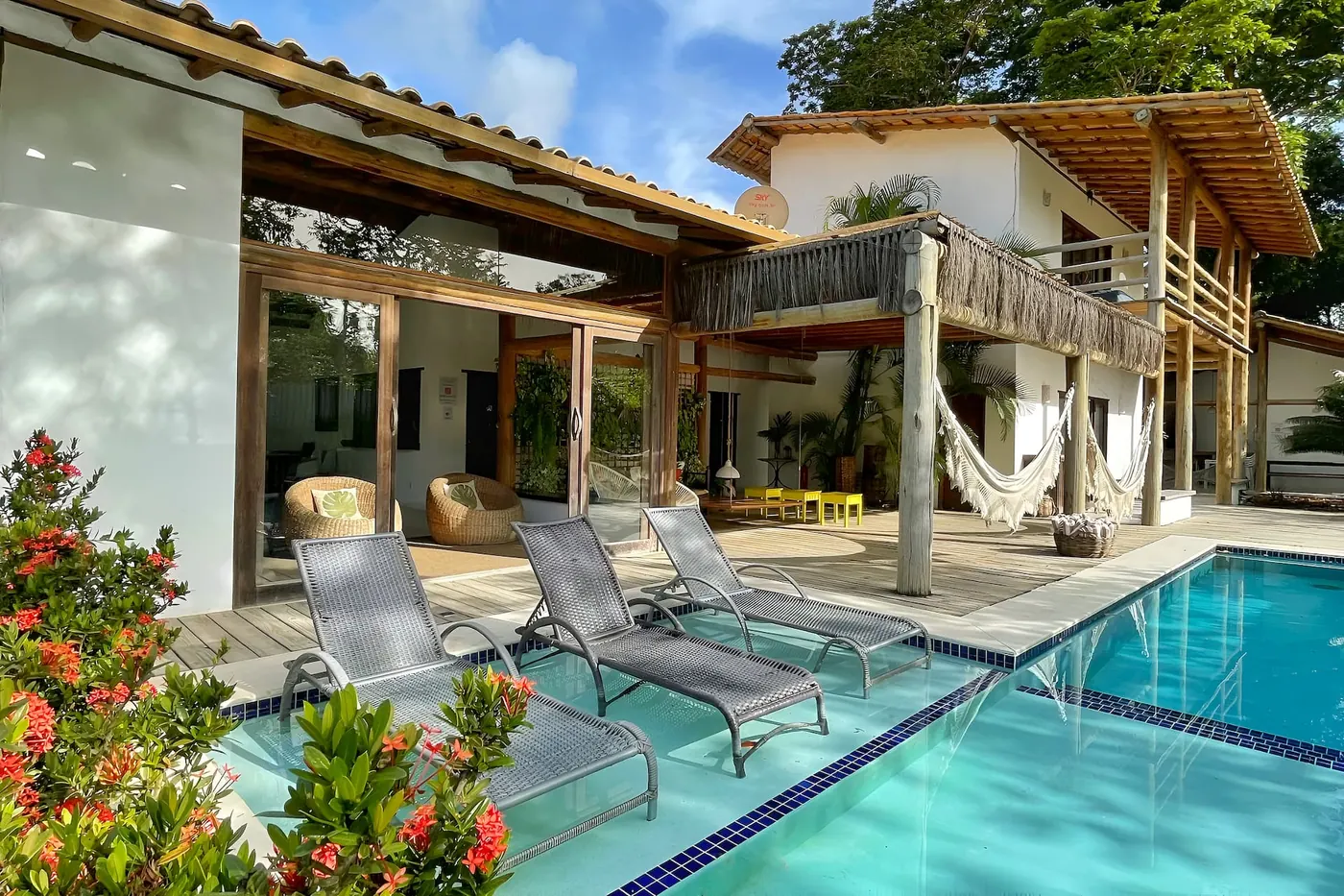 Piscina da Casa Charme, em Trancoso