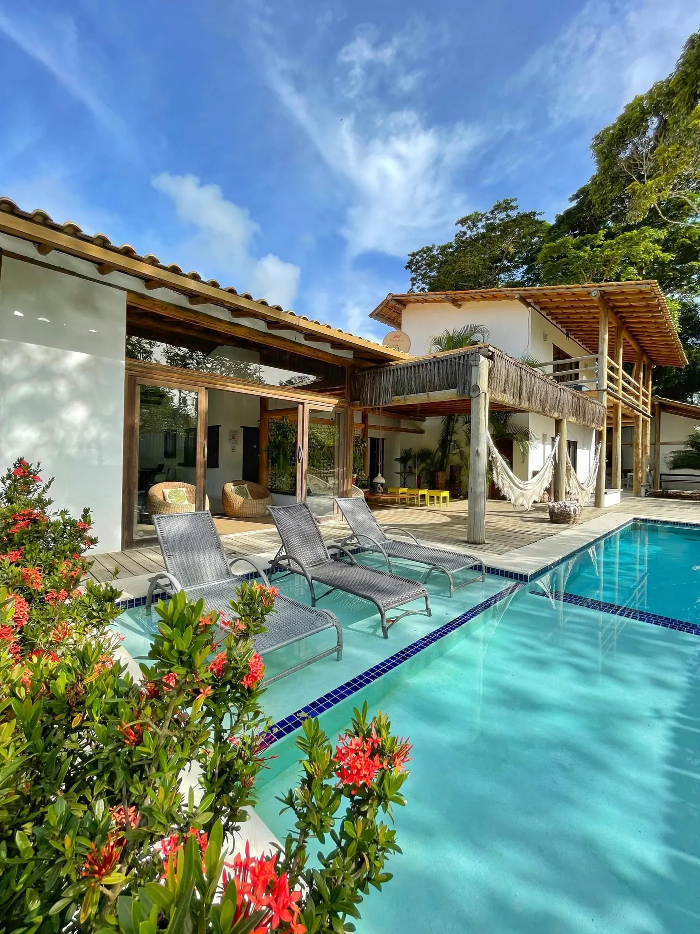 Piscina da Casa Charme, em Trancoso