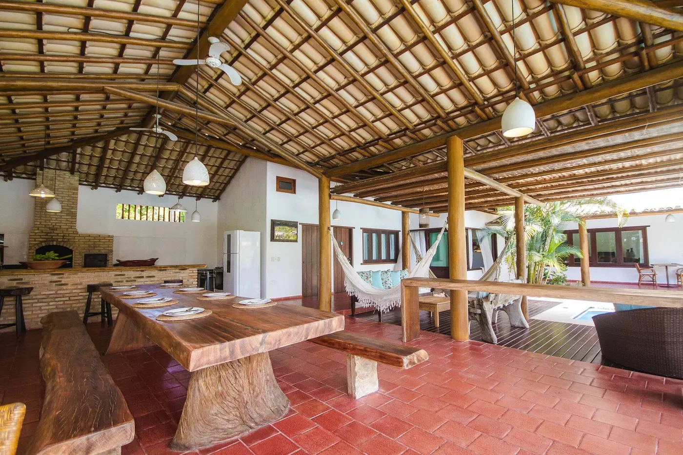 Lounge ou bar da Casa Luxo, em Trancoso