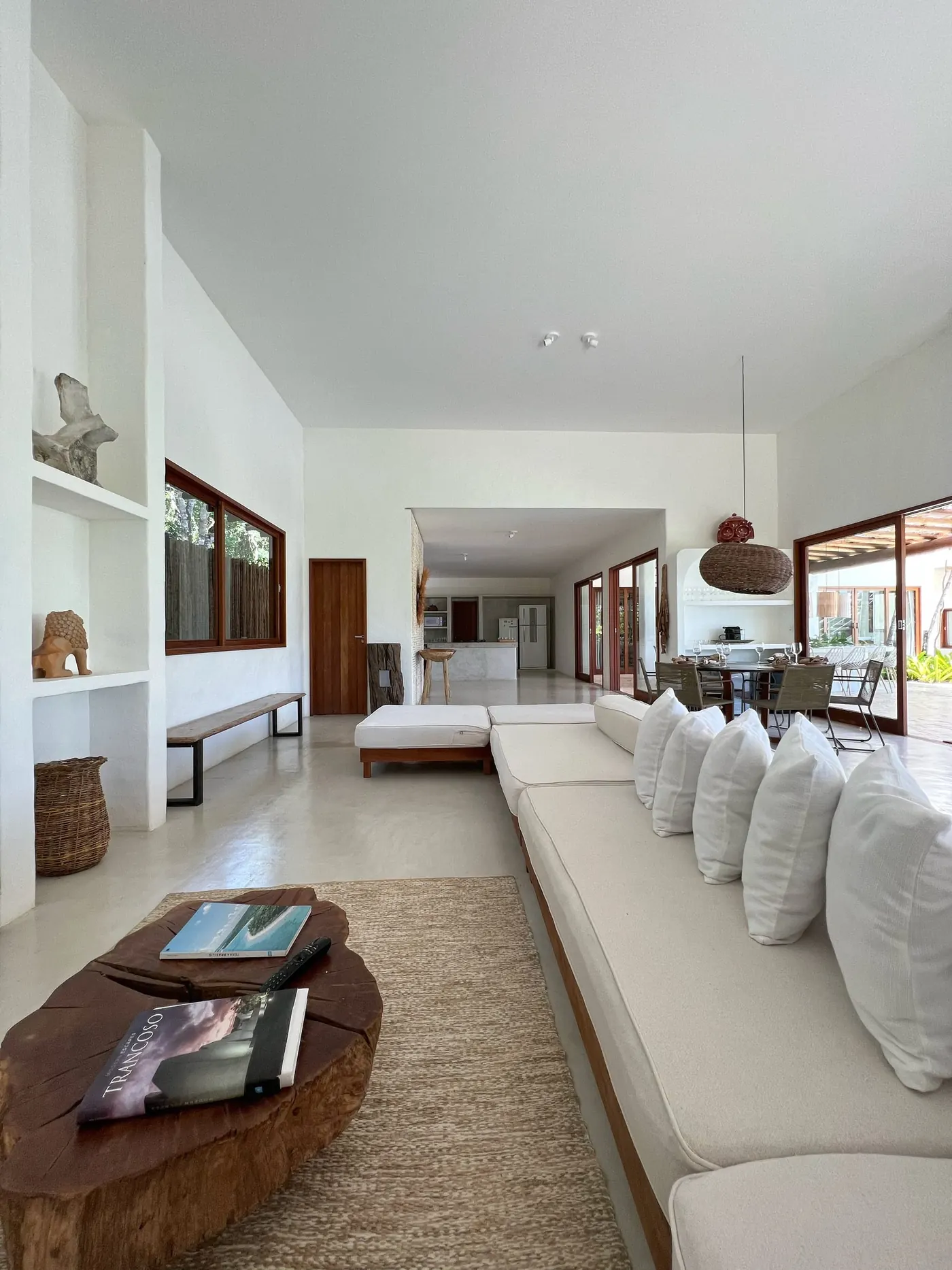 Sala de estar da Villa Alba, em Trancoso