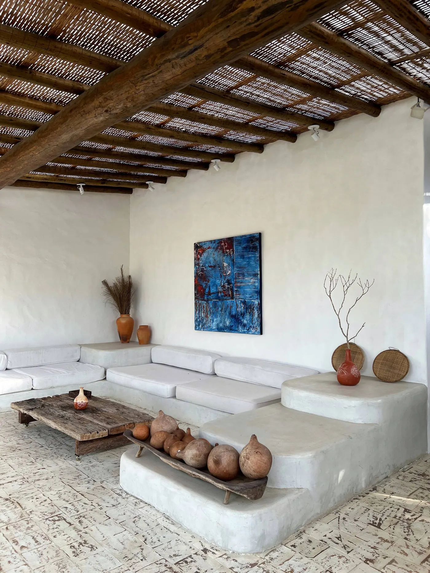 Área de estar da Villa Alba, em Trancoso